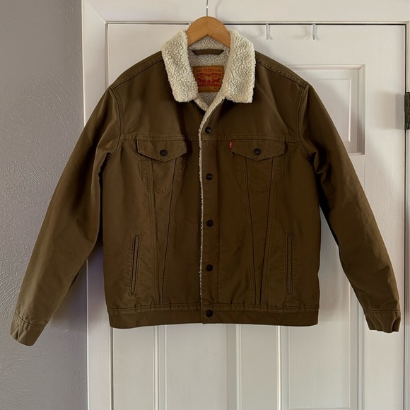 Men’s Levi’s denim/sherpa coat - Picture 1 of 4